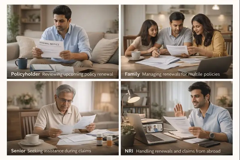 insurance renewal claim support in kerala